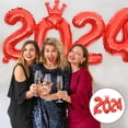 thumbnail image 1 of Greenadscape 1Set Large Red 2024 Number Balloon for Party Decoration Indoor Outdoor Use, 1 of 5