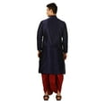 thumbnail image 3 of Mens Handmade Art Silk Loop Button Designer Kurta Dhoti Set/Mens Indian Sherwani, 3 of 4