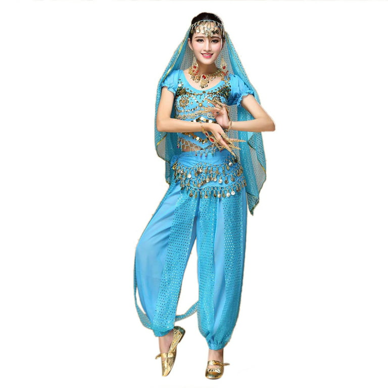 Ichuanyi Womens Tops, Summer Clearance Women Belly Dance Outfit Costume  India Dance Clothes Top+Pants 