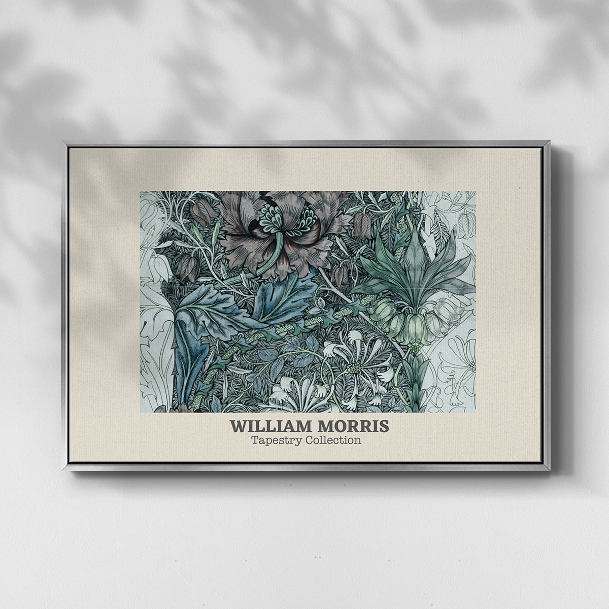Vintage Abstract Print-XXXVII Framed in Silver Wood Gallery Wrapped Canvas 25 in. x 37 in.