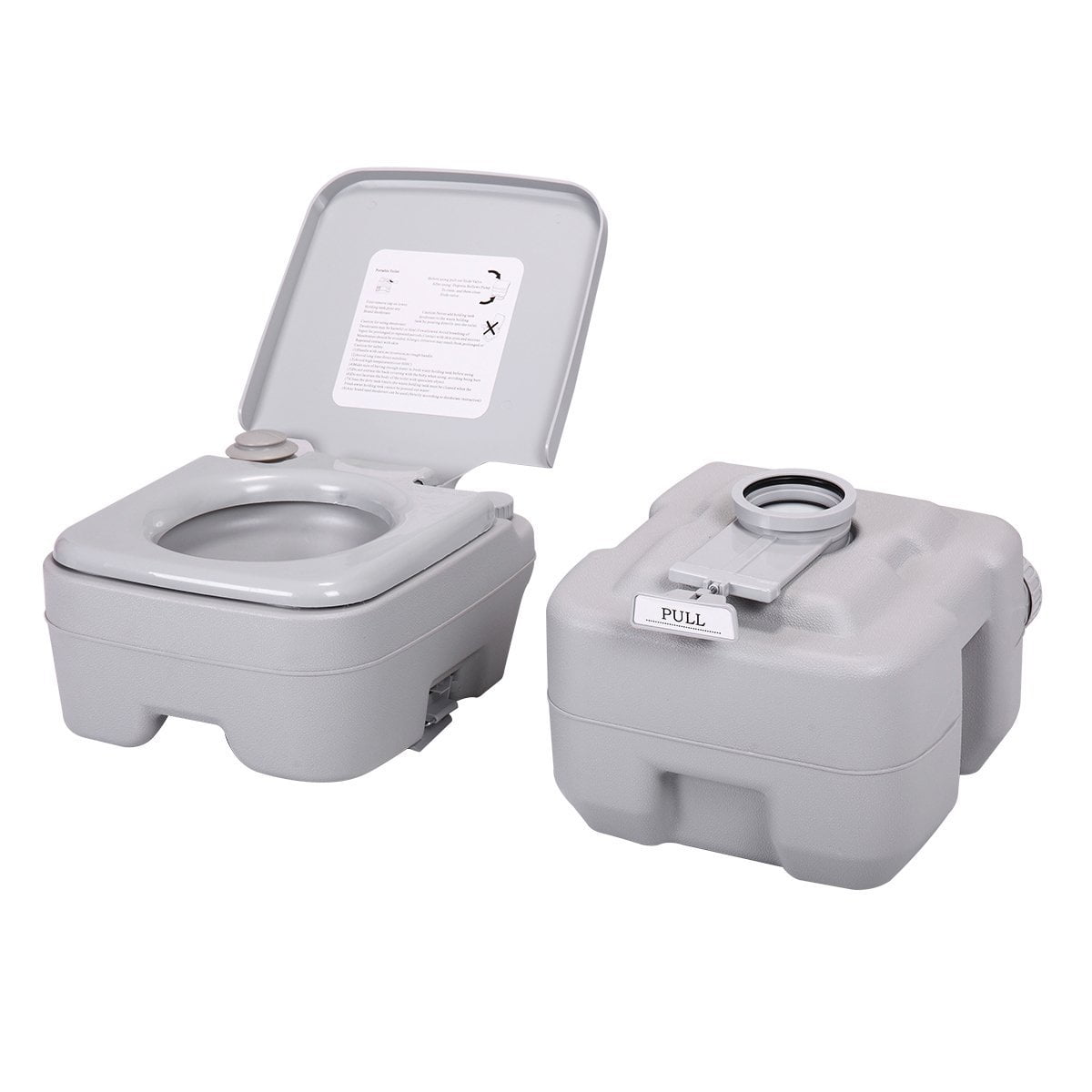 Ktaxon 20L Portable Outdoor Camping Flushing Toilet WC Commode