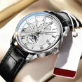 thumbnail image 1 of Reloj de pulsera de cuarzo para hombre, impermeable, luminoso, de cuero, de lujo., 1 of 4