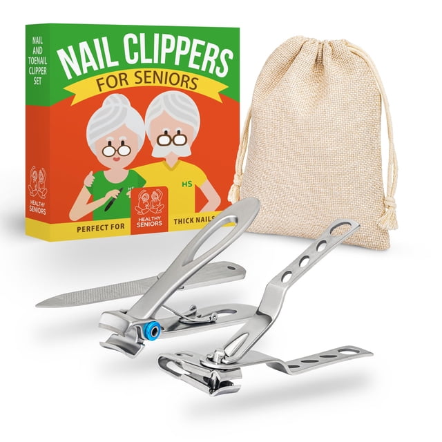 Set de cortaúñas Healthy Seniors Easy Grip para uñas gruesas