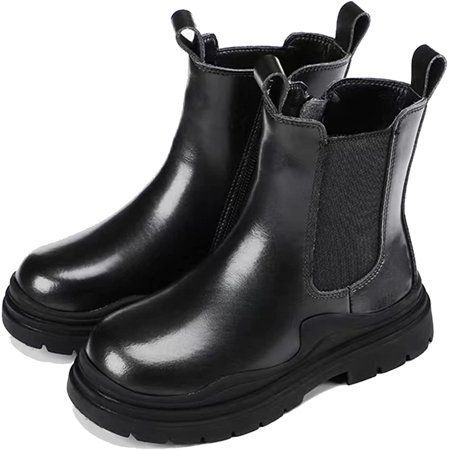 

HKDZWSM Kids Chelsea Boots Boys Girls Low Heels Ankle Boots Zipper Booties for Toddlers/Little Kids/Big Kids