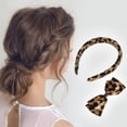 thumbnail image 2 of Unique Bargains 1 Set Stylish Leopard Print Hair Clips Hairdo Clips Yellow Brown, 2 of 5