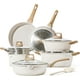 thumbnail image 1 of CAROTE Juego de ollas y sartenes antiadherentes, juegos de utensilios de cocina de inducción de granito blanco, juego de cocina antiadherente de 11 piezas con sartenes y cacerolas (libre de PFOS, PFOA, 1 of 4