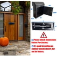 thumbnail image 3 of Plugsharge Rainproof Heavy Duty Mailbox Door Drop Box, Galvanized Steel Weatherproof Locking Metal Mailbox Door Mounted for Keys, Deposit, Payment, Mails, Through The Door Safe Mail Drop Box, Black, 3 of 10