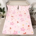 thumbnail image 2 of Homewish Kids Children Kawaii Princess Castle 4pcs Bed Sheets,Dance Ballet Girl King Sheets,Cartoon Flowers Super Cozy Sheet Set,Super Cozy Room Decor, 2 of 7