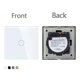 thumbnail image 3 of Interruptor pulsador TAWOIA EU RU UK, regulador de intensidad de luz, timbre, cortina, interruptor táctil y toma de pared con panel de cristal de 86 mm, 3 of 5