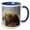Blue/White, variant on 3drose, Kea, Alpine Parrot, Tropical Bird, New Zealand-au02 Dwa4894 - David Wall, 11oz Two-tone Red Mug