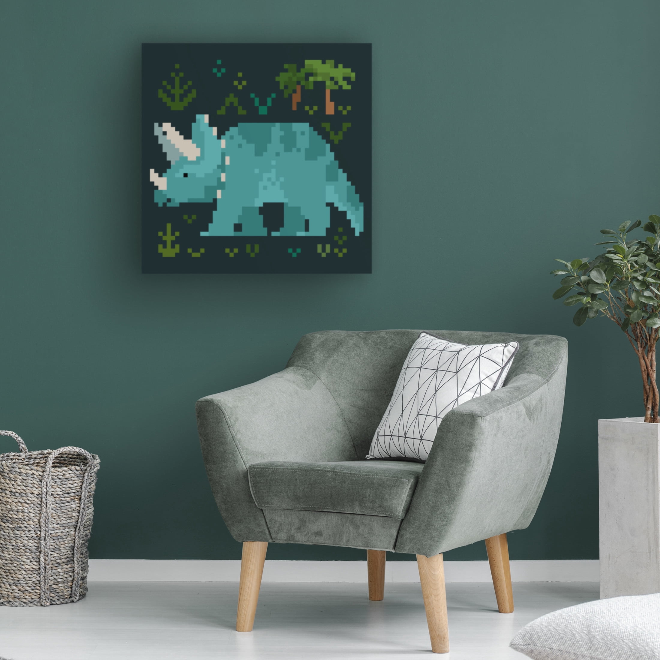 Trademark Fine Art Victoria Barnes Pixel Dinos I Canvas Wall Art