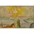 thumbnail image 2 of Edvard Munch 18x13 Gold Ornate Wood Frame and Double Matted Museum Art Print Titled - Sunrise in the Harbour (1893-94), 2 of 4