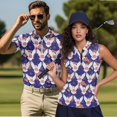 thumbnail image 2 of Yuyamidu Matching Outfits for Couples Sleeveless Golf Shirt for Women Tennis Tank Tops Breathable Running Shirt with Collar 250 Years 1776-2026 Sport Athletic Outfits for Men, Women's L, 2 of 6