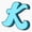 1pcs, variant on Blue Letter K Monogram Vinyl Decal Sticker