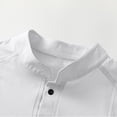 thumbnail image 5 of Men's UPF 50+ Sun Protection Henley Shirts Summer Beach Shirt Short Sleeve Tshirt Fitted T-Shirt Basic Tees Work T Shirt White S, 5 of 6
