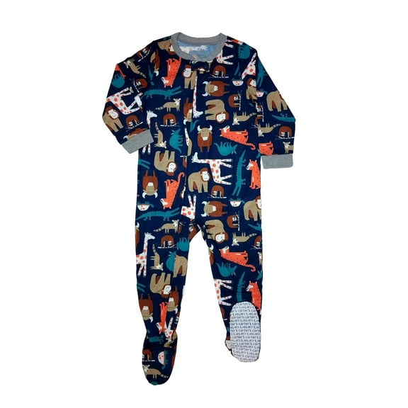 Carter's' Animals Navy Blue Polyester Jersey Footed Pajama Sleeper, Size 3T