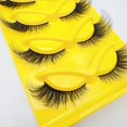 thumbnail image 3 of Fega Eyelashes Natural Artificial Mink Eyelashes Slim False Eyelashes 5 Pairs, 3 of 4