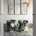 thumbnail image 2 of TOV Furniture Opal Ottomane Contemporaine en Velours de 18 Po H, Multicolore, 2 of 6