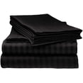 thumbnail image 3 of 400 Thread Count 100% Egyptian Cotton Sleeper Sofa Bed Sheet Set Stripe with 4 -PCS Fitted Straps, 3 of 5