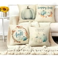 thumbnail image 5 of Farmhouse Fall Throw Pillow Covers 18x18 Set of 4, Autumn Pumpkin Decorative Pillow Covers, Thanksgiving Pillows Cases Harvest Cushion Cases for Couch Sofa, Outdoor Home Decor, 5 of 5