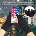 thumbnail image 5 of Guantes de invierno de punto para hombre y mujer, guantes de invierno con pantalla táctil, guantes flexibles y agradablemente suaves para los dedos, 5 of 5