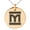 Rose, variant on Stainless Steel Letter M Initial Empire Monogram Engraved Small Medallion Circle Charm Pendant Necklace