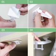 thumbnail image 4 of Cerraduras de seguridad para gabinetes infantiles para bebés, 10 piezas, cerraduras invisibles para cajones de refrigerador, armarios con cinta adhesiva 3M, no se requieren herramientas ni perforacion, 4 of 5