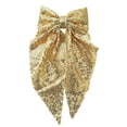 thumbnail image 2 of Sequined Bow Hair Clip Back Of Head Ribbon Spring Clip Style Hair Accessory For Women, 2 of 5