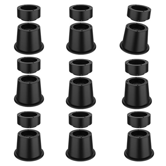 Set of 9 Sturdy Rubber Bed Risers 2Inch Thick Leg Extenders Accessory for Desk Chair Sofa Storage Solution Use