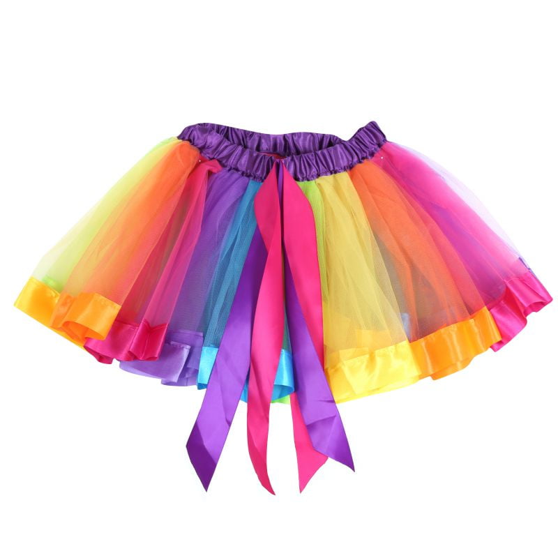 Soly Tech Kid Girls Dancewear Skirt Tutu Ballet Dance Dress Pettiskirt 2-7Y 