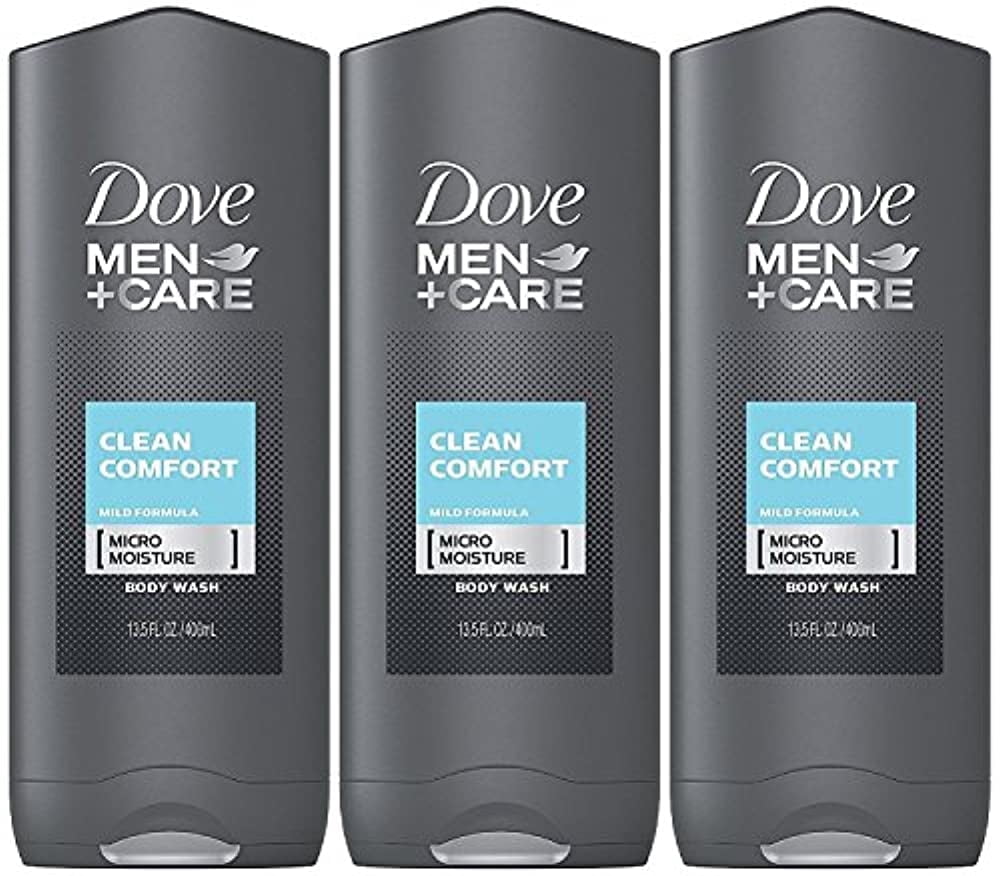 Dove Men + Care Body & Face Wash, Clean Comfort 13.50 oz ( Pack of 3)