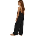 thumbnail image 5 of ZHAGHMIN Teen Girls Two Piece Linen Set Sleeveless Cotton Linen Camisole Top Baggy Wide Leg Flowy Palazzo Pants Summer Outfits for Kids Tween Sizes 4-14, 5 of 5