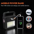 thumbnail image 4 of Solar Camping Lights Battery Operated Emergency Light,Handheld Solar Camping Flashlights,3 Modes of USB Rechargeable Solar Powered Lanterns for Outdoor/Indoor/Camping/Fishing Black, 4 of 7