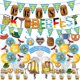 thumbnail image 1 of Tema de Oktoberfest Decoración de cerveza alemana bávara Globos Banner Bunting Cake Topper Set Suministros para fiestas, 1 of 2