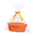 thumbnail image 4 of Cesta de cuerda de algodón tejida para guardar alimentos, toallas, mandos a distancia y llaves. naranja, 4 of 9