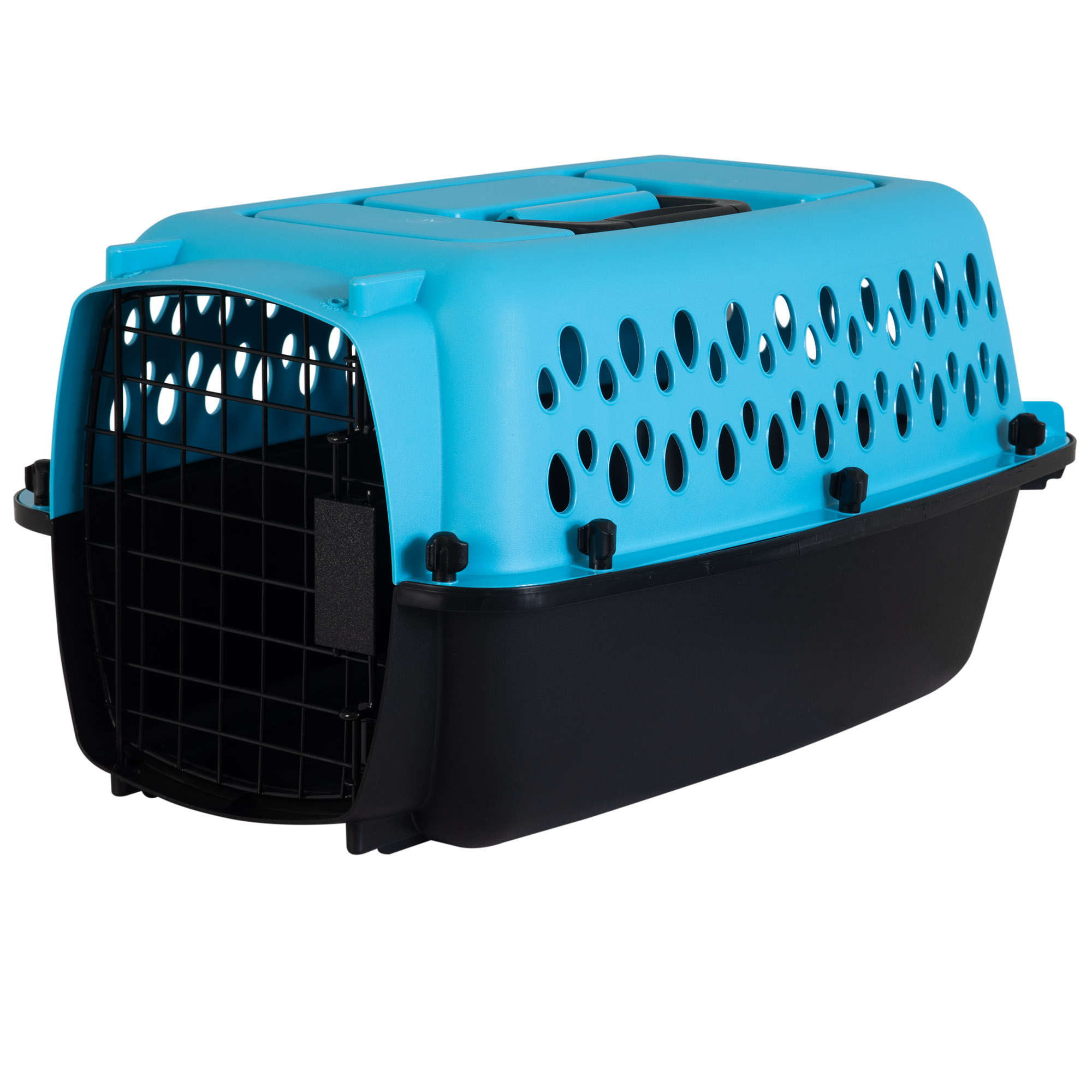 Petmate Pet Porter Fashion Travel Dog Kennel Portable Pet Carrier, Small 19" for Dogs up to 10 lb, Blue