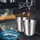 thumbnail image 4 of 4 tazas de café espresso de acero inoxidable de 80 ml de 2,7 oz, tazas aisladas de doble pared, tazas de café espresso resistentes al calor, vaso pequeño sin tallo inastillable para interior o exteri TUNC Sencillez, 4 of 5