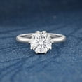 thumbnail image 3 of Rosec Jewels Lab Grown Diamond Engagement Ring 2 Carat - IGI Certified (E-VS1 Quality) - Gift for Special Occasions, 925 Sterling Silver, US 4.00, 3 of 8