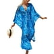 thumbnail image 2 of Mujeres Kaftan Bikini Cover Ups Suelta Manga Larga Vestido de Playa Traje de Baño Blusa Casual Loungewear Nituyy Bata de playa estampada, 2 of 5