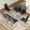 Silver Table+8 Dark Gray Chairs, variant on Hi loPres 71" Luxury Modern 8-Person Dining Table Set, Oval Tempered Glass Top with White PU Gold Legs Chairs, Kitchen Furniture for Family Gathering