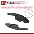 thumbnail image 4 of Accesorios interiores únicos Bargains 1 juego de extensiones de palanca de cambio de volante de plástico negro para Audi A3 2013-2016, 4 of 6