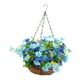 thumbnail image 2 of Cesta de flores de margaritas artificiales, cadena para maceta, colgador de plantas azul, 2 of 9