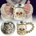 Ossuary Skeleton Heap Of With Red Eyes Mug For Coffee Beverage Tankard