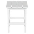 thumbnail image 3 of Costaelm Paradise Adirondack Outdoor Patio Side Square End Table Small Poly Lumber HDPE Weather Resistant, White, 3 of 7