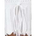 thumbnail image 5 of DARING DIVA Women's Crochet Sleeveless Tie Front Cropped Top L White, 5 of 6