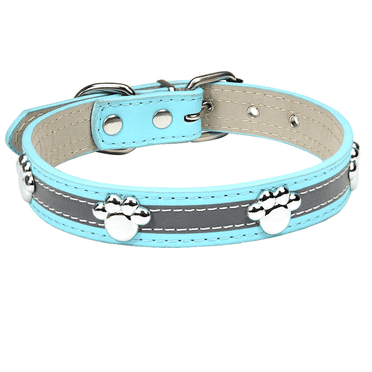 GASTROPOD Dog Collar,Premium PU Leather Collar for Dogs,Adjustable Breathable Pet Collar for Small to Large Dogs,Stylish Puppy Collar with Reflective