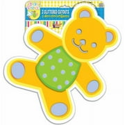 BABY-GLITTER CUTOUT-TEDDY BEAR 12 PACK