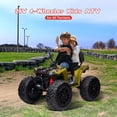 thumbnail image 6 of Luku 24V Kids ATV, Ride on Car for Kids, 4WD Off-Road 4 Wheeler Quad Electric Toys Vehicle, 4x80W Powerful Engine, with 7AHx2 Large Battery, EVA Tires, Full Metal Suspension, LED Light（Green）, 6 of 7