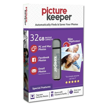 Picture Keeper 32GB Portable Flash USB Photo Backup and Storage Device for PC and MAC (Best Way To Backup My Pc)