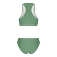 thumbnail image 4 of Oplxuo Sporty Halter Bikini Sets for Women Two Piece Swimsuit Cheeky High Waisted Bathing Suits Swimwear, 4 of 7
